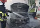 Panică în benzinărie. O mașină a luat foc din senin