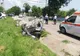 Accident violent în Vaslui: o mașină a smuls un cap de pod și s-a răsturnat!