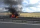 Maşină în flăcări pe Autostrada A3