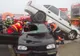 Imagini spectaculoase de la un accident "horor" cu trei mașini și o cisternă. Vestea bună...