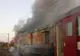 Alertă în Giurgiu. Locomotiva unui tren a luat foc