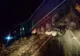 Două tiruri au intrat în coliziune, unul s-a răsturnat pe calea ferată 
