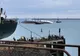 Imagini halucinante! O navă încărcată cu oi s-a răsturnat în Portul Midia. Un marinar e rănit