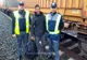 Migrant, ascuns printre containere, pe platforma unui tren de marfă, la granița cu Ungaria