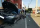 Accident ca-n filme la Timișoara. O mașină parcată a "zburat" într-o casă