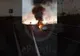 O mașină de poliție arde pe Autostrada Soarelui, lângă București