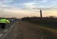 Impact între un tractor și o mașină, pe DN 6. Un bărbat de 40 de ani a ajuns la spital