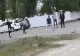 Activități sportive în grup în fața unui cimitir din municipiul Brăila