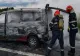 Microbuz în flăcări pe autostrada A1 București-Pitești. Circulația rutieră, îngrunată