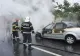 O maşină a luat foc în mers, pe un drum naţional din Olt
