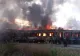 FOTO + VIDEO Incendiu de proporții în zona Giulești, mai multe vagoane dezafectate au luat foc