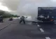 VIDEO + FOTO Panică pe șosea, un TIR a luat foc la Țăndărei, în județul Ialomița