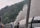 FOTO Incendiu într-un tren cu 200 de pasageri, în apropiere de Sinaia