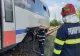 FOTO-VIDEO Un tren a luat foc într-o gară din județul Olt! 40 de călători au fost evacuați