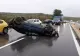 FOTO | Accident teribil în apropiere de Vâlcele! Un șofer s-a răsturnat cu mașina