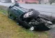 Caraș-Severin: Mașină răsturnată cu roțile în sus, oameni răniți