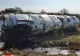Autocisternă cu bitum răsturnată în județul Timiș. Șoferul a rămas încarcerat