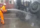 Accident feroviar urmat de incendiu, la Timiș: Un tir a luat foc după ce a intrat într-un tren - FOTO