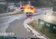 Accident înfiorător, în China: impact violent între două camioane - incendiu uriaș!