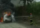 FOTO  Mașină cuprinsă de flăcări în mers, în județul Tulcea. Clipe de PANICĂ pentru șofer și participanții la trafic - Imagini TERIBILE