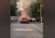 VIDEO - O mașină a luat foc și a explodat pe o stradă din București - Totul a fost filmat