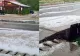 Grindina a făcut PRĂPĂD în Gorj: Bucățile de gheață au spart parbrizele mașinilor și țiglele de pe casă.