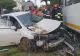 Accident grav în Capitală: 2 victime încarcerate, în urma unui impact violent dintre o mașină și un tramvai. Trafic blocat