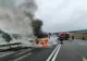 Incendiu VIOLENT pe Varianta de Ocolire Cluj Est! O autoutilitară încărcată cu mobilă a fost DISTRUSĂ de flăcări