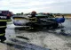 FOTO | Mașină izbită violent de autocar, în Giurgiu: 1 victimă. Autoturismul a luat foc
