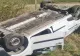FOTO | Accident grav în Mureș: 2 mașini s-au răsturnat pe câmp, în urma unui impact violent