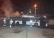 Panică în Craiova: un autobuz a luat foc în autobază
