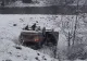FOTO | ACCIDENT spectaculos pe TRANSALPINA. 4 cetățeni turci s-au răsturnat cu mașina