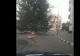VIDEO Brad montat în mijlocul șoselei, într-un oraș din județul Vrancea