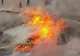 FOTO + VIDEO | Incendiu de proporții pe litoral. O terasă dezafectată a fost cuprinsă de flăcări