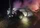 FOTO | Un autoturism a ARS ca o torță în urma unui ACCIDENT. Incidentul s-a petrecut în județul Alba