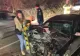 VIDEO Accident cumplit în Buzău, un șofer inconștient a intrat pe contrasens, într-un alt autoturism