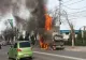 O mașină de gunoi a luat foc în trafic, în Ploiești