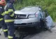 Accident cu 4 victime în Sălaj, în urma unui impact violent - FOTO