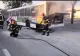 Un autobuz plin cu călători a luat foc în mers, în Oradea