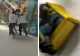 Livrator bătut crunt și umilit de paznicii unui mall, sub ochii clienților