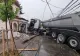 A intrat cu TIR-ul în capela unei biserici. Accident TERIFIANT în Dâmbovița - VIDEO