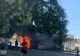 Un autobuz a ars ca o torță într-o stație de transport în comun din Ploiești - VIDEO