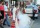 Stradă din Constanța, blocată de o nuntă: cortul și mesele pe o bandă, scena și boxele pe trotuar