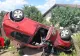 Accident spectaculos în Giurgiu - O mașină s-a înfipt în stâlpul unui gard - Șoferul și o pasageră au scăpat ca prin minune cu viață