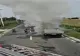 O autoutilitară a luat foc în mers, de la un scurtcircuit