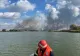 Incendiu de vegetaţie în Delta Dunării, în apropiere de Sulina. Pompierii au intervenit rapid