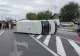Accident cu 9 persoane implicate, în Iași. O autoutilitară cu patru ucraineni, între care doi copii, s-a răsturnat