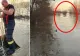Pasageri evacuați dintr-un microbuz blocat pe un drum inundat în județul Satu Mare. Un lac a ieșit din matcă