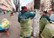 Odată cu venirea primăverii, "Totul Verde" a început văruirea pomilor din Sectorul 4