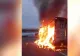 TIR încărcat cu marfă, cuprins de FLĂCĂRI pe A10! Șoferul s-a salvat în ultima clipă - Autocamionul a ars ca o torță